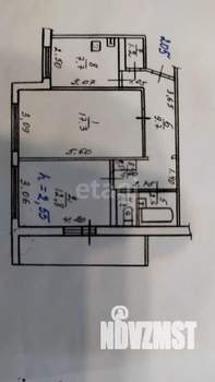 2-к квартира, вторичка, 56м2, 3/9 этаж