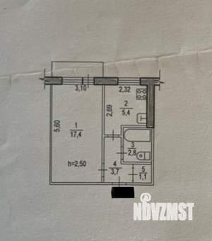 1-к квартира, вторичка, 30м2, 5/5 этаж