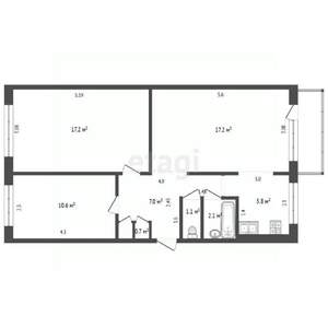 4-к квартира, сданный дом, 62м2, 4/5 этаж