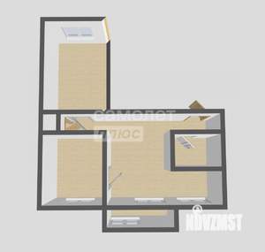 3-к квартира, вторичка, 58м2, 3/5 этаж