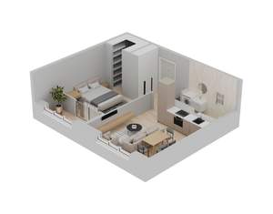 1-к квартира, вторичка, 45м2, 20/20 этаж