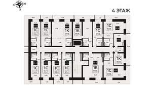 1-к квартира, вторичка, 42м2, 4/8 этаж