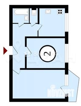 2-к квартира, вторичка, 51м2, 6/9 этаж