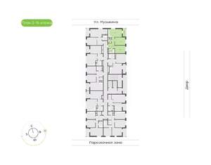 2-к квартира, вторичка, 58м2, 2/16 этаж