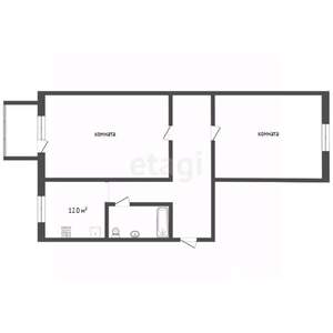 2-к квартира, вторичка, 59м2, 2/10 этаж