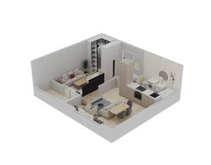 1-к квартира, вторичка, 43м2, 5/20 этаж