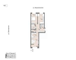 2-к квартира, вторичка, 65м2, 6/9 этаж