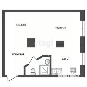1-к квартира, вторичка, 36м2, 2/3 этаж