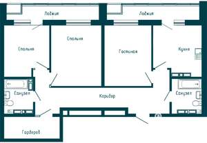3-к квартира, строящийся дом, 98м2, 15/16 этаж