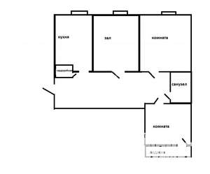 3-к квартира, вторичка, 65м2, 5/9 этаж