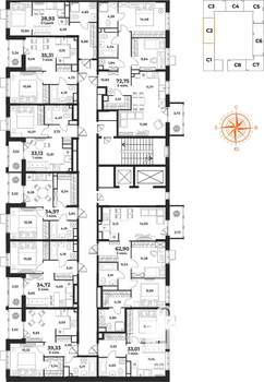 3-к квартира, вторичка, 73м2, 3/10 этаж