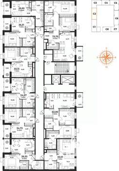 3-к квартира, вторичка, 63м2, 5/10 этаж