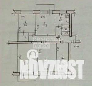 5-к квартира, вторичка, 90м2, 5/5 этаж