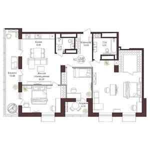 1-к квартира, вторичка, 121м2, 23/23 этаж