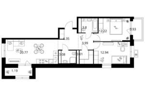2-к квартира, вторичка, 68м2, 8/10 этаж