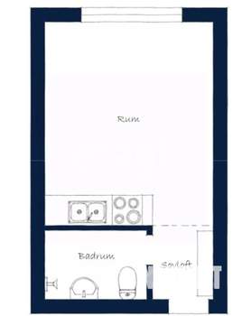 1-к квартира, вторичка, 19м2, 2/2 этаж