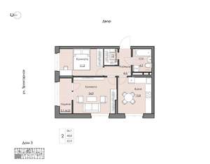 2-к квартира, вторичка, 51м2, 10/20 этаж