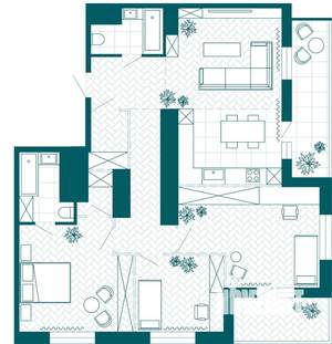 Студия квартира, вторичка, 118м2, 20/23 этаж