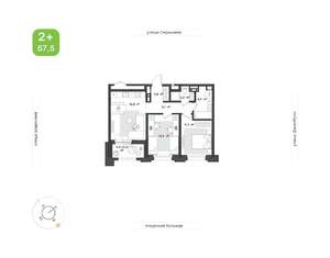 2-к квартира, вторичка, 58м2, 12/13 этаж
