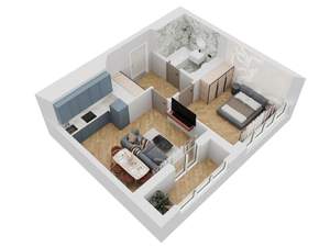 1-к квартира, вторичка, 46м2, 3/16 этаж