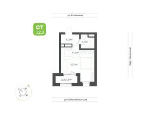 1-к квартира, вторичка, 32м2, 16/24 этаж