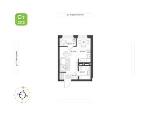 1-к квартира, вторичка, 28м2, 14/20 этаж
