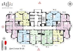 2-к квартира, вторичка, 52м2, 16/25 этаж