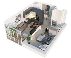 1-к квартира, вторичка, 39м2, 16/23 этаж