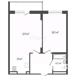 2-к квартира, вторичка, 64м2, 7/25 этаж