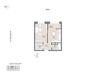 1-к квартира, вторичка, 34м2, 7/9 этаж