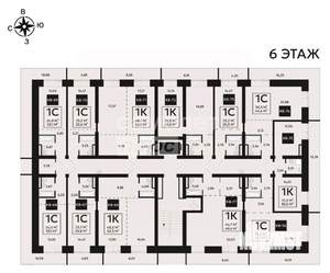 2-к квартира, вторичка, 42м2, 6/8 этаж