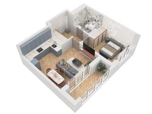 1-к квартира, вторичка, 45м2, 6/9 этаж
