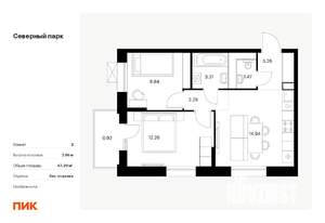 2-к квартира, вторичка, 47м2, 8/10 этаж