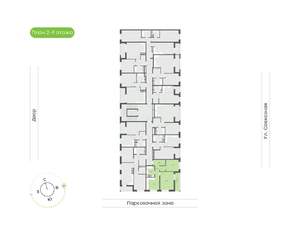 2-к квартира, вторичка, 58м2, 9/9 этаж