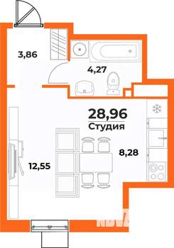 Студия квартира, вторичка, 29м2, 5/10 этаж