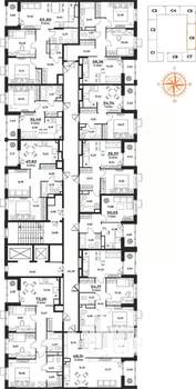 2-к квартира, вторичка, 58м2, 10/10 этаж