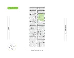 1-к квартира, вторичка, 47м2, 6/9 этаж