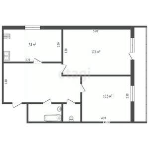 2-к квартира, вторичка, 50м2, 4/5 этаж