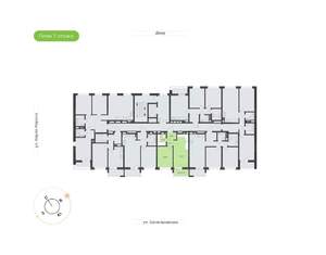 1-к квартира, вторичка, 41м2, 7/7 этаж