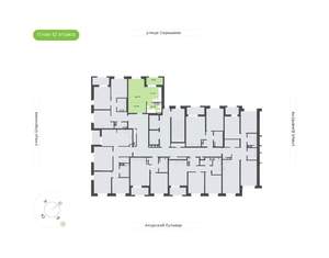 1-к квартира, вторичка, 37м2, 12/13 этаж