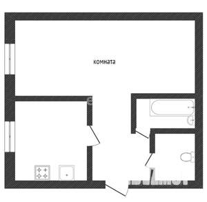1-к квартира, вторичка, 34м2, 1/2 этаж