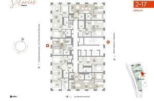 2-к квартира, вторичка, 39м2, 13/22 этаж