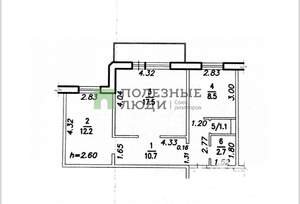 2-к квартира, вторичка, 53м2, 9/10 этаж