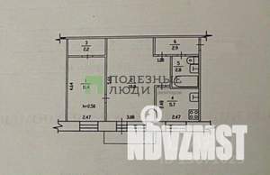 2-к квартира, вторичка, 43м2, 5/5 этаж