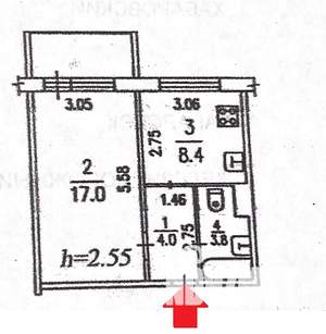 1-к квартира, вторичка, 33м2, 5/10 этаж