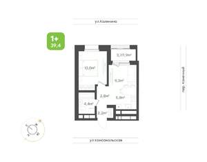 2-к квартира, вторичка, 39м2, 7/24 этаж