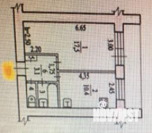 1-к квартира, вторичка, 36м2, 7/12 этаж