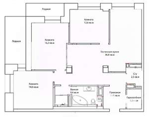 4-к квартира, вторичка, 103м2, 15/25 этаж