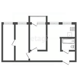3-к квартира, вторичка, 53м2, 5/5 этаж