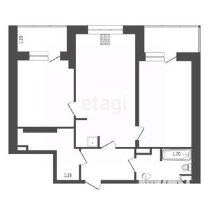 3-к квартира, вторичка, 65м2, 9/24 этаж